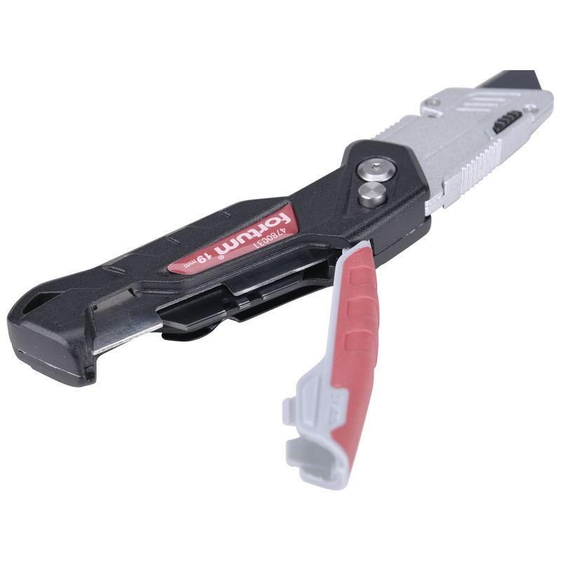 Carti si Birotica - Birotica - Accesorii de birou - Foarfece si cuttere - Cutit utilitar pliabil cu 3 lame de rezerva, FORTUM, 4780031, 19 mm - Infinity.ro