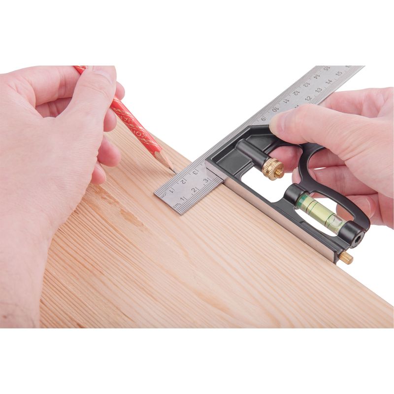 Casa si Gradina - Constructii - Scule electrice si accesorii - Aparate de masura - Echer multifunctional, EXTOL PREMIUM, 8825105, 300mm metal - Infinity.ro