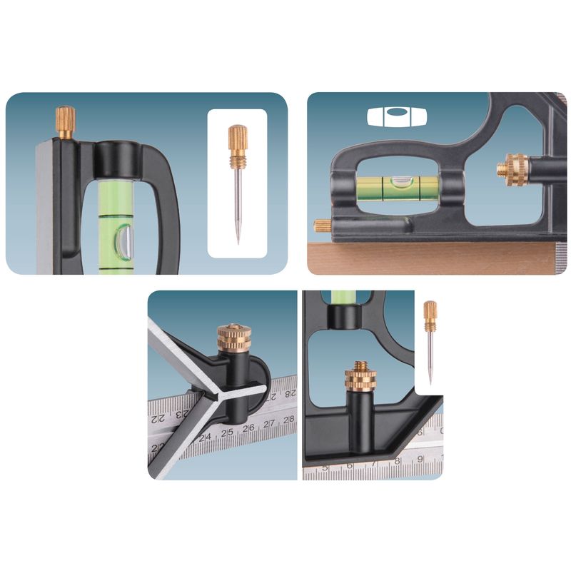 Casa si Gradina - Constructii - Scule electrice si accesorii - Aparate de masura - Echer multifunctional, EXTOL PREMIUM, 8825105, 300mm metal - Infinity.ro