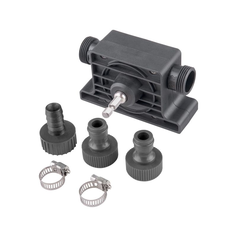 Casa si Gradina - Constructii - Scule electrice si accesorii - Seturi si accesorii pentru gaurit si insurubat - Pompa actionata de burghiu, EXTOL PREMIUM, 904001, debit 18l/min, max 3000/min - Infinity.ro