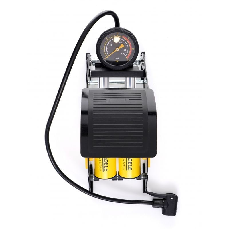 Sport si Outdoor - Ciclism - Accesorii pentru biciclete - Pompe biciclete - Pompa de picior cu manometru, Kraft&Dele, 44 x 110 mm, KD11824 - Infinity.ro