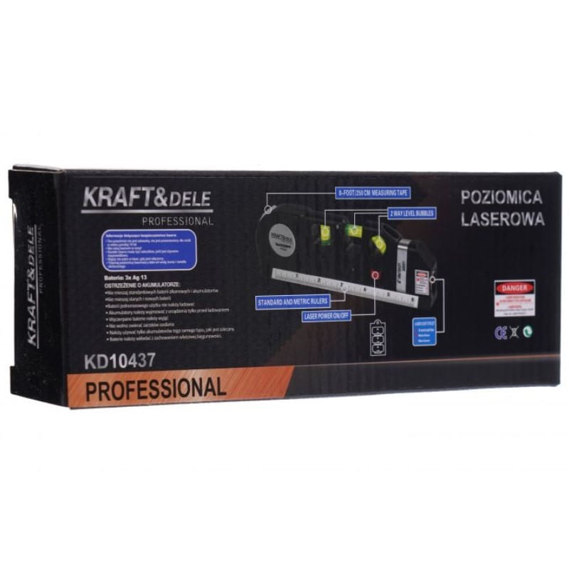 Casa si Gradina - Constructii - Scule electrice si accesorii - Aparate de masura - Nivela cu laser, Kraft&Dele KD10437, 250 cm - Infinity.ro