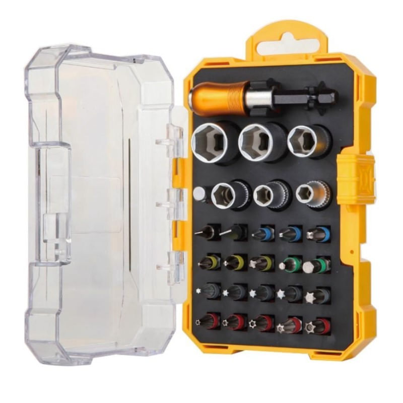 Casa si Gradina - Constructii - Scule electrice si accesorii - Seturi si accesorii pentru gaurit si insurubat - Set biti cu adaptor, Kraft&Dele, 25 mm, 28 piese - Infinity.ro