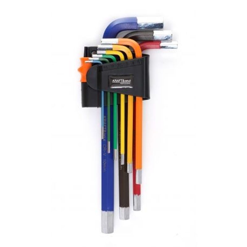 Casa si Gradina - Constructii - Scule de mana si unelte - Chei si truse chei - Set de imbusuri colorate, Kraft&Dele, 9 piese, KD11931 - Infinity.ro