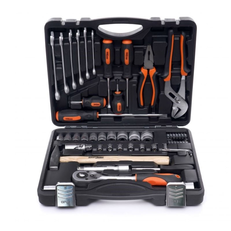 Casa si Gradina - Constructii - Scule de mana si unelte - Chei si truse chei - Trusa scule, Kraft&Dele, 56 piese - Infinity.ro