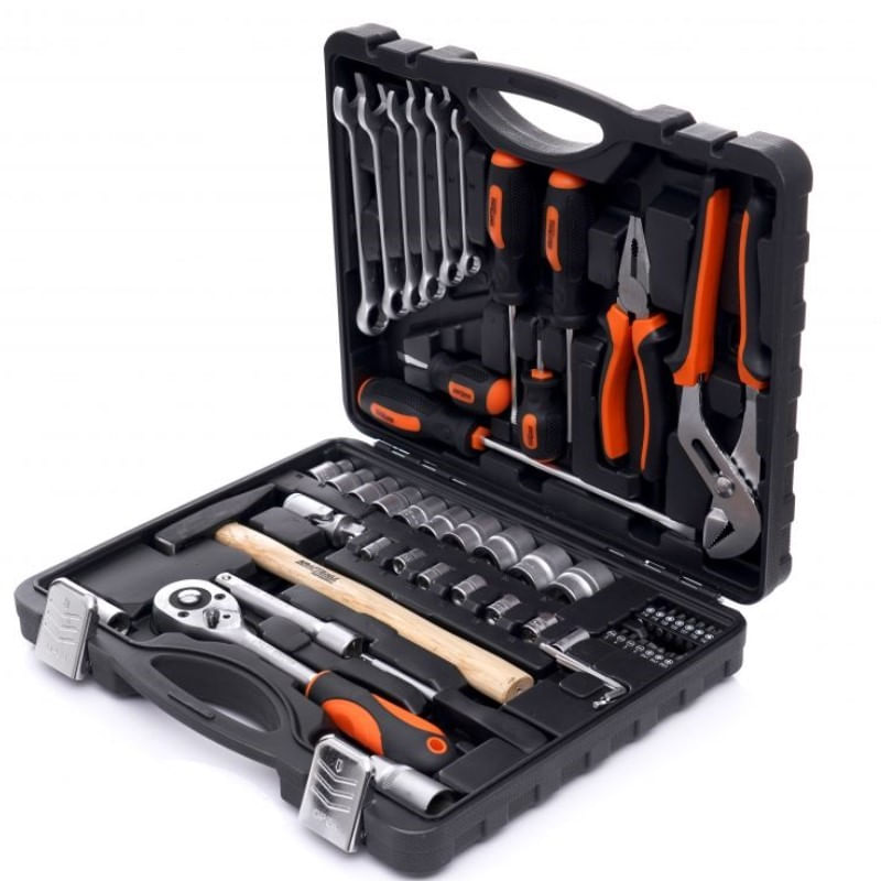Casa si Gradina - Constructii - Scule de mana si unelte - Chei si truse chei - Trusa scule, Kraft&Dele, 56 piese - Infinity.ro