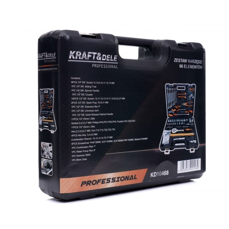 Casa si Gradina - Constructii - Scule de mana si unelte - Chei si truse chei - Trusa profesionala scule, Kraft&Dele KD10468, 60 piese, otel CrV - Infinity.ro