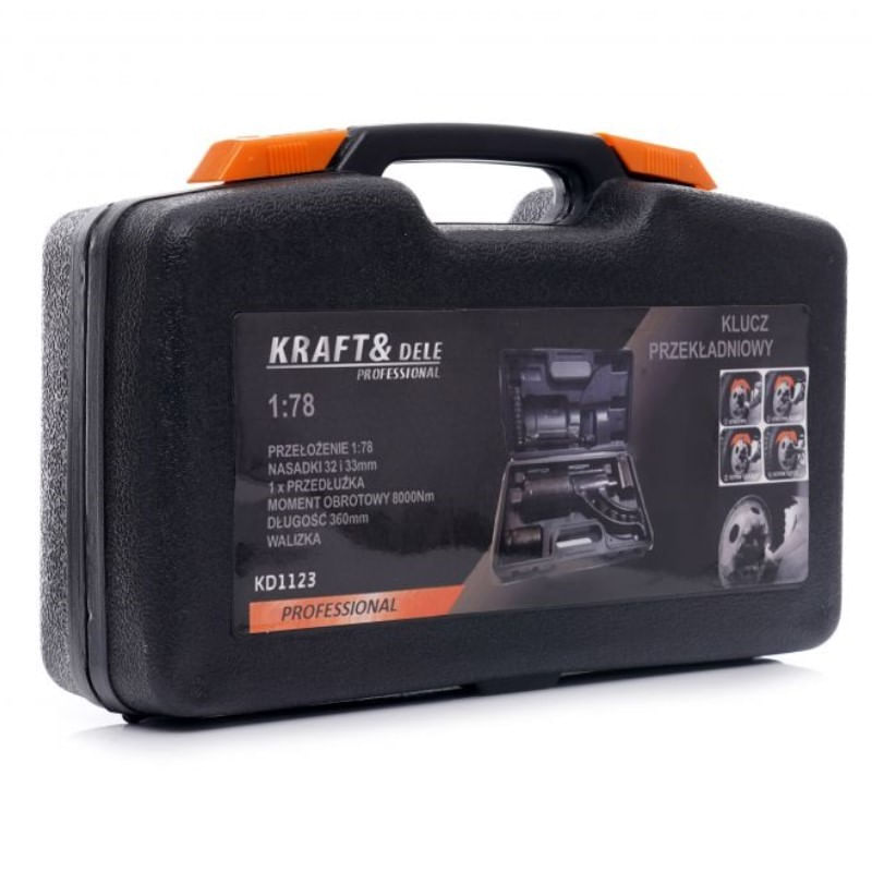Casa si Gradina - Constructii - Scule de mana si unelte - Chei si truse chei - Cheie cu multiplicator forta, Kraft&Dele KD1123, 8000Nm, 1:78 - Infinity.ro