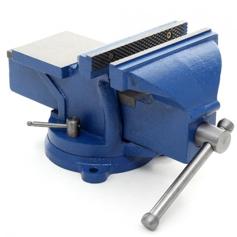 Casa si Gradina - Constructii - Scule electrice si accesorii - Menghine si cleme fixare - Menghina triaxiala, Kraft&Dele, rotativa cu nicovala, 150 mm - Infinity.ro