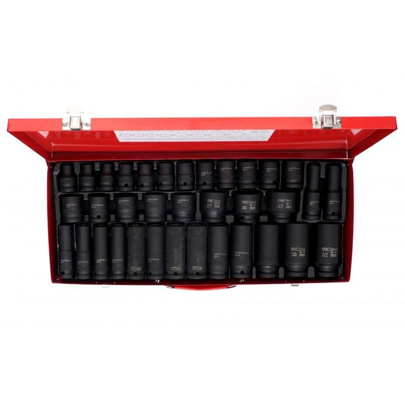 Casa si Gradina - Constructii - Scule de mana si unelte - Chei si truse chei - Set 35 chei tubulare impact, Kraft&Dele, 1/2", KD11756 - Infinity.ro