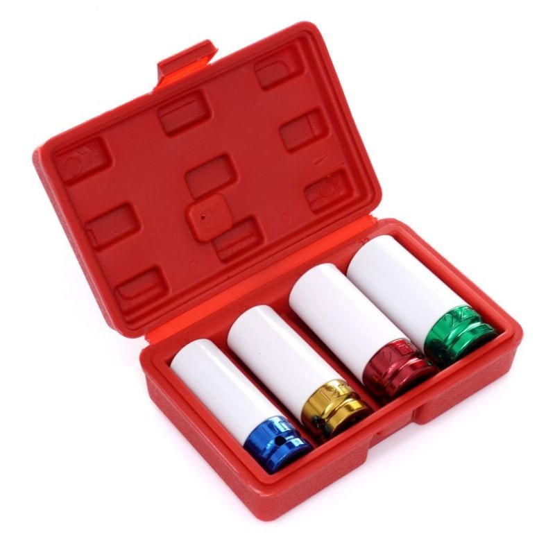 Casa si Gradina - Constructii - Scule de mana si unelte - Chei si truse chei - Set de chei tubulare, Kraft&Dele, impact 1/2", 4 piese, 17/19/21/22 mm - Infinity.ro