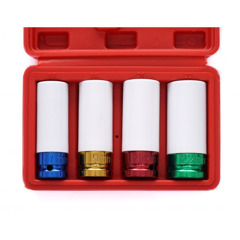 Casa si Gradina - Constructii - Scule de mana si unelte - Chei si truse chei - Set de chei tubulare, Kraft&Dele, impact 1/2", 4 piese, 17/19/21/22 mm - Infinity.ro