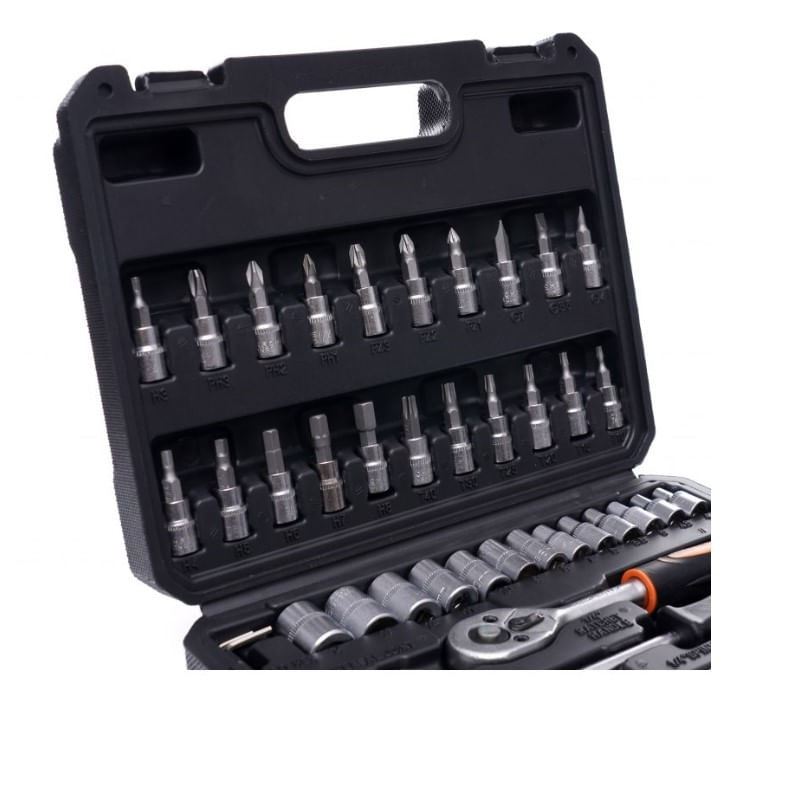 Casa si Gradina - Constructii - Scule de mana si unelte - Chei si truse chei - Trusa profesionala scule, Kraft&Dele KD10469, 46 piese, biti, surubelnite, clichet, soclu - Infinity.ro