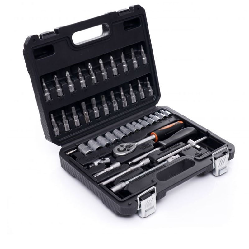 Casa si Gradina - Constructii - Scule de mana si unelte - Chei si truse chei - Trusa profesionala scule, Kraft&Dele KD10469, 46 piese, biti, surubelnite, clichet, soclu - Infinity.ro