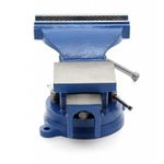 Casa si Gradina - Constructii - Scule electrice si accesorii - Menghine si cleme fixare - Menghina triaxiala rotativa cu nicovala, 100mm, KD1101, Kraft&Dele - Infinity.ro