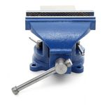 Casa si Gradina - Constructii - Scule electrice si accesorii - Menghine si cleme fixare - Menghina triaxiala rotativa cu nicovala, 100mm, KD1101, Kraft&Dele - Infinity.ro