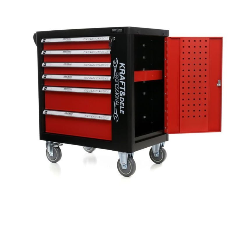 Casa si Gradina - Constructii - Depozitare, transport si protectie - Organizatoare si cutii scule - Dulap profesional cu scule, Kraft&Dele KD362, 263 piese, cu 6 sertare - Infinity.ro