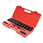 Casa si Gradina - Constructii - Scule de mana si unelte - Chei si truse chei - Set 15 chei tubulare impact, Kraft&Dele, 1/2", KD11755 - Infinity.ro