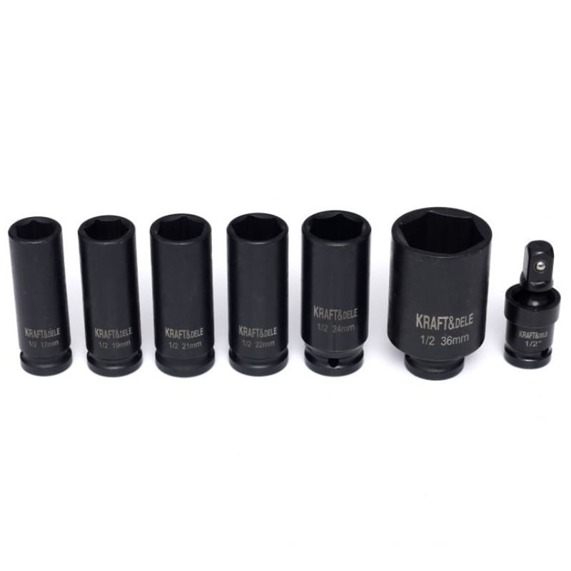 Casa si Gradina - Constructii - Scule de mana si unelte - Chei si truse chei - Trusa tubulare, Kraft&Dele, de impact 1/2" 16 buc, KD11762 - Infinity.ro