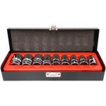 Casa si Gradina - Constructii - Scule de mana si unelte - Chei si truse chei - Set chei torx, Verke V39111, E10-E24, 1/2", 9 piese - Infinity.ro