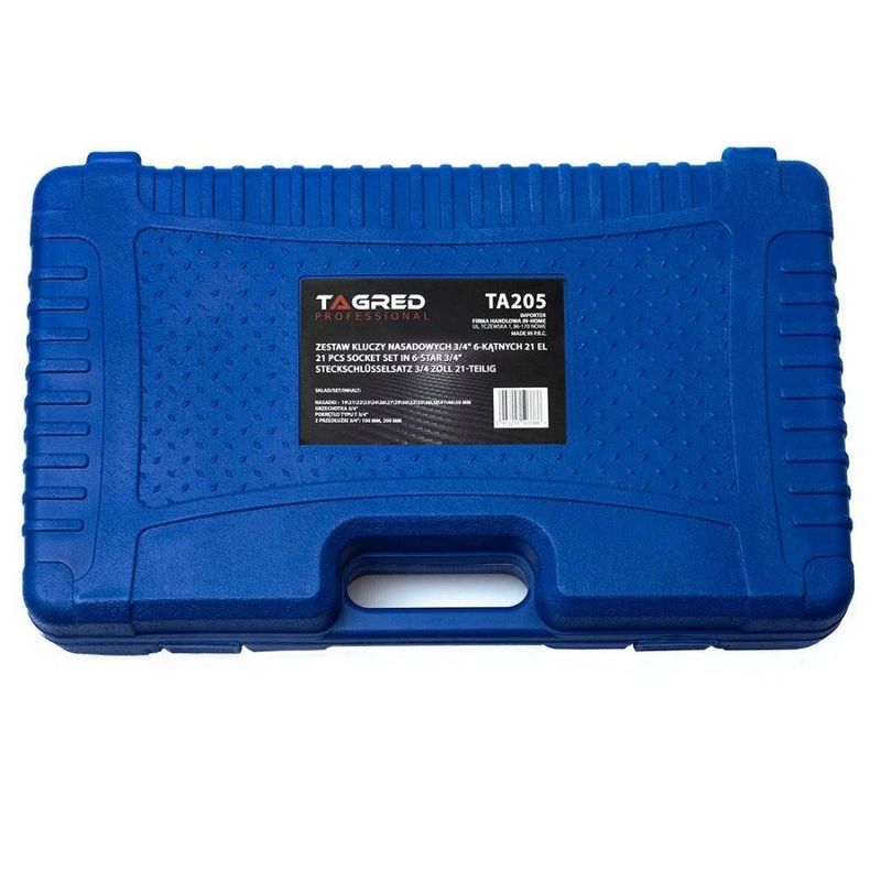 Casa si Gradina - Constructii - Scule de mana si unelte - Chei si truse chei - Trusa profesionala de 21 chei hexagonale cu soclu si clichet 3/4" din otel CrV Tagred-TA205 - Infinity.ro