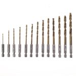 Casa si Gradina - Constructii - Scule electrice si accesorii - Seturi si accesorii pentru gaurit si insurubat - TA1115- Set 13 burghie din titan 1/4", dimensiuni 1,5-6,5 mm Tagred - Infinity.ro