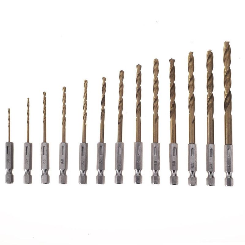 Casa si Gradina - Constructii - Scule electrice si accesorii - Seturi si accesorii pentru gaurit si insurubat - TA1115- Set 13 burghie din titan 1/4", dimensiuni 1,5-6,5 mm Tagred - Infinity.ro