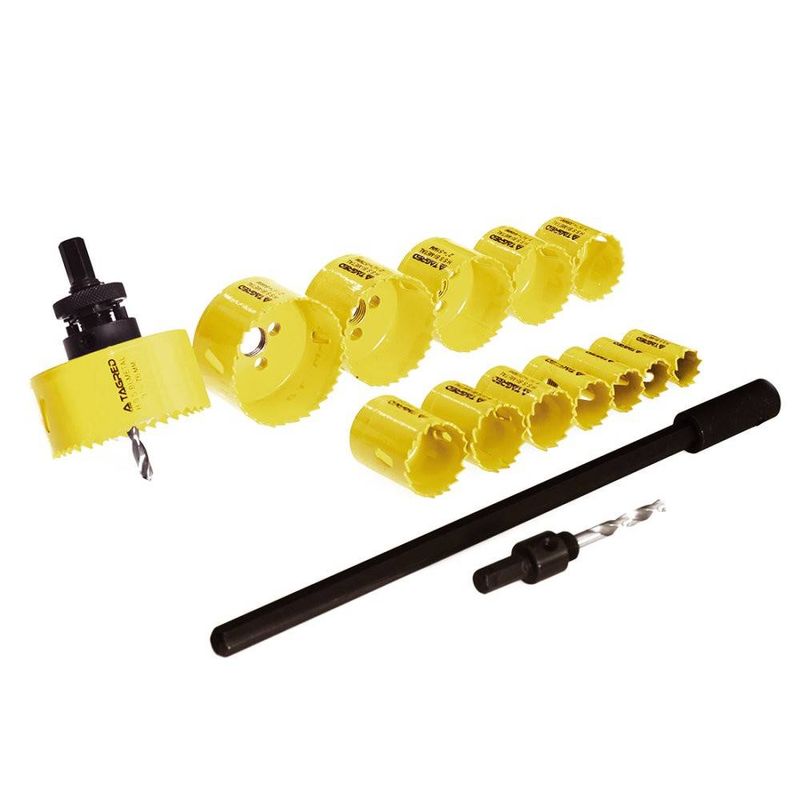 Casa si Gradina - Constructii - Scule electrice si accesorii - Seturi si accesorii pentru gaurit si insurubat - Set 17 bucati carote pentru metal si lemn, din otel HSS Tagred-TA1108 - Infinity.ro