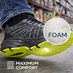 Casa si Gradina - Constructii - Echipamente de lucru - Incaltaminte protectia muncii - Adidasi de lucru barbati, Reis, protectie S1P SR cu bombeu si lamela otel, BRHOOF Gri 44 - Infinity.ro