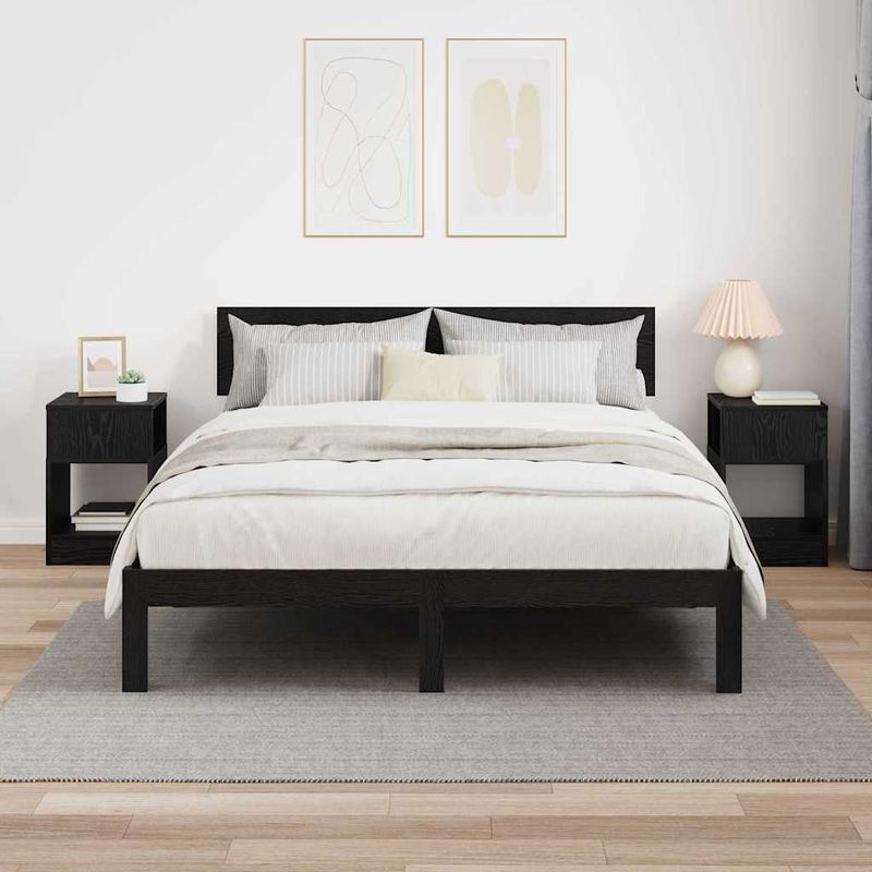 Casa si Gradina - Mobilier - Mese si birouri - Mese living - Masa laterala 2 pcs Stejar Negru 30,5 x 30 x 45 cm - Infinity.ro