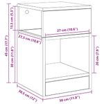 Casa si Gradina - Mobilier - Mese si birouri - Mese living - Masa laterala 2 pcs Stejar Negru 30,5 x 30 x 45 cm - Infinity.ro