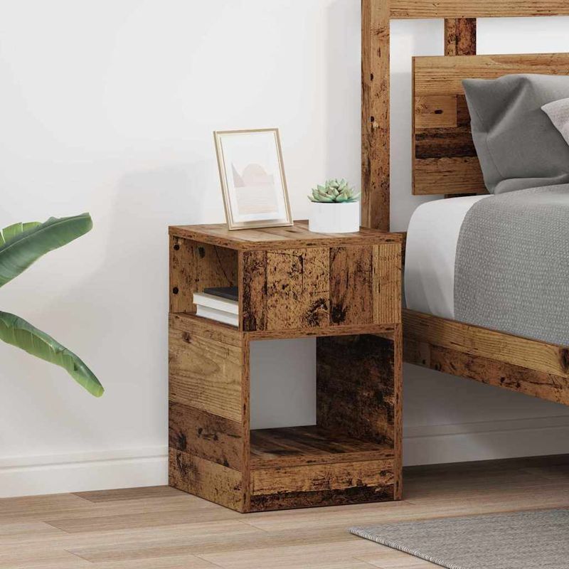 Casa si Gradina - Mobilier - Mese si birouri - Mese living - Masa laterala 2 pcs Lemn vechi 30,5 x 30 x 45 cm Lemn compozit - Infinity.ro