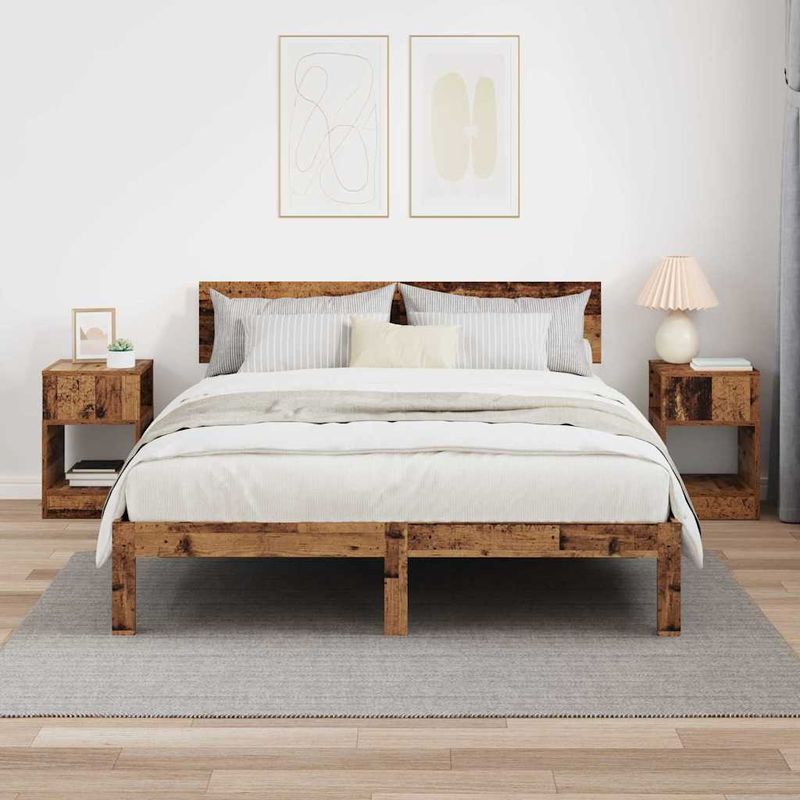 Casa si Gradina - Mobilier - Mese si birouri - Mese living - Masa laterala 2 pcs Lemn vechi 30,5 x 30 x 45 cm Lemn compozit - Infinity.ro