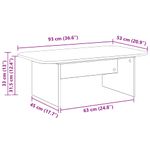 Casa si Gradina - Mobilier - Mese si birouri - Masute de cafea - Masa de cafea Stejar fumuriu 93 x 53 x 33 cm Lemn compozit - Infinity.ro