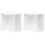 Casa si Gradina - Mobilier - Mese si birouri - Mese living - Masa laterala 2 pcs Alb 37 x 32 x 40 cm Lemn compozit - Infinity.ro