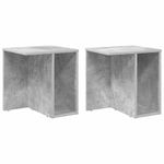 Casa si Gradina - Mobilier - Mese si birouri - Mese living - Masa laterala 2 pcs Gri din beton 37 x 32 x 40 cm Lemn compozit - Infinity.ro