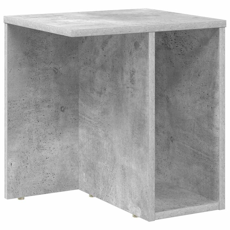 Casa si Gradina - Mobilier - Mese si birouri - Mese living - Masa laterala 2 pcs Gri din beton 37 x 32 x 40 cm Lemn compozit - Infinity.ro