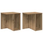 Casa si Gradina - Mobilier - Mese si birouri - Mese living - Masa laterala 2 pcs Stejar Artizanal 37 x 32 x 40 cm - Infinity.ro