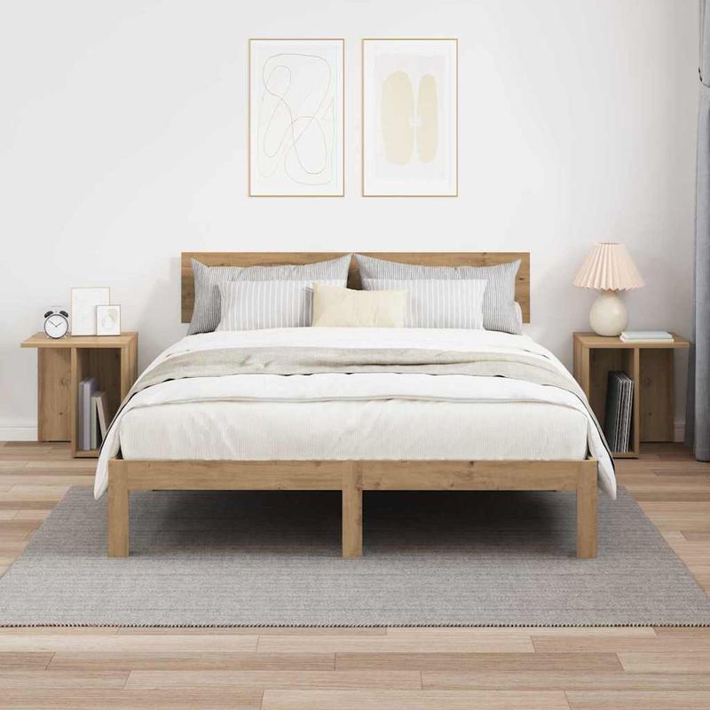 Casa si Gradina - Mobilier - Mese si birouri - Mese living - Masa laterala 2 pcs Stejar Artizanal 37 x 32 x 40 cm - Infinity.ro