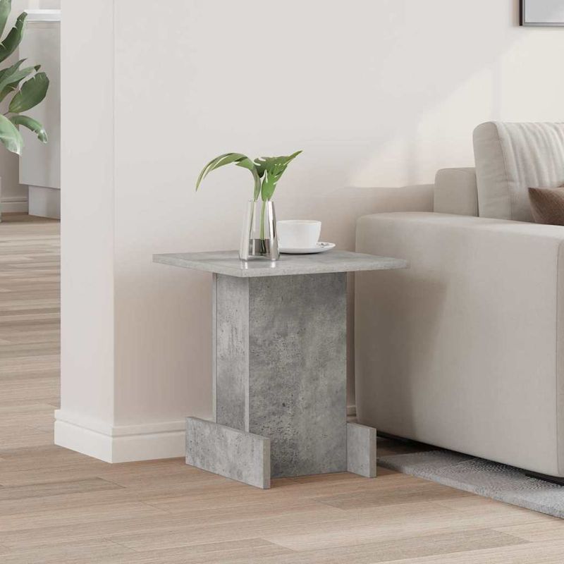 Casa si Gradina - Mobilier - Mese si birouri - Mese living - Masa laterala Gri din beton 35,5 x 35 x 40 cm Lemn compozit - Infinity.ro