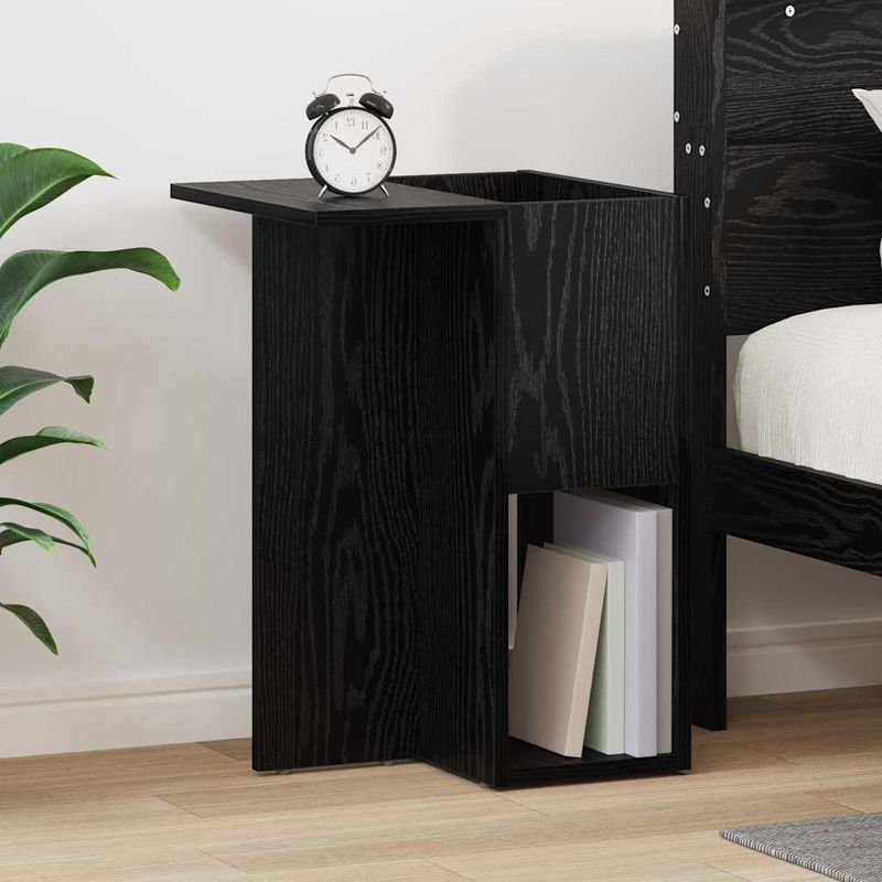 Casa si Gradina - Mobilier - Mese si birouri - Mese living - Masa laterala Stejar Negru 35 x 40 x 55 cm Lemn compozit - Infinity.ro
