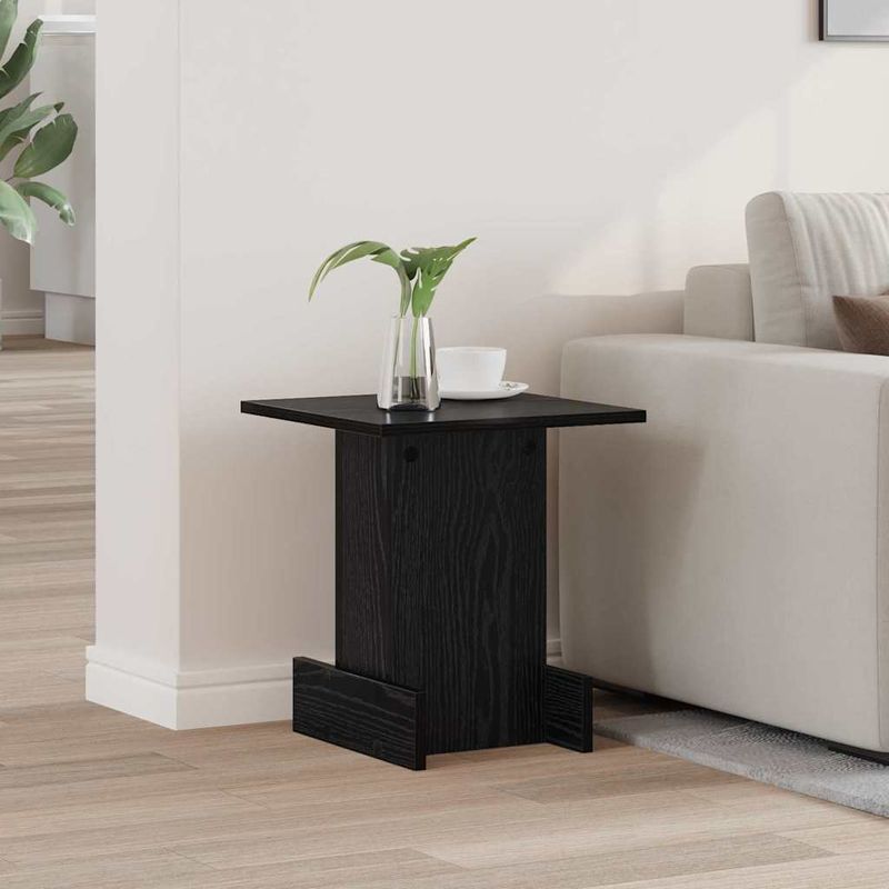 Casa si Gradina - Mobilier - Mese si birouri - Mese living - Masa laterala Stejar Negru 35,5 x 35 x 40 cm Lemn compozit - Infinity.ro