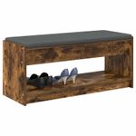Casa si Gradina - Mobilier - Canapele si coltare - Banchete - Banca pentru hol cu perna Stejar fumuriu 103 x 38 x 45 cm - Infinity.ro