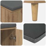 Casa si Gradina - Mobilier - Organizare si depozitare - Bancute - Banca pentru hol cu perna, Stejar Artizanal, 60 x 38 x 46 cm - Infinity.ro