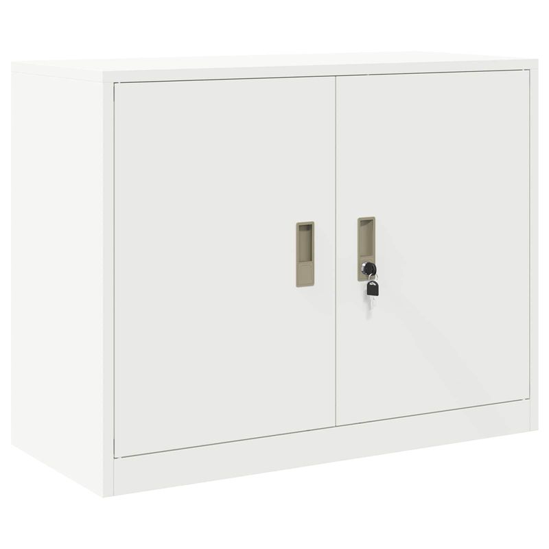 Casa si Gradina - Mobilier - Dulapuri si sifoniere - Dulapuri - Dulap de depozitare Alb 90 x 40 x 70 cm Otel Laminat la Rece - Infinity.ro