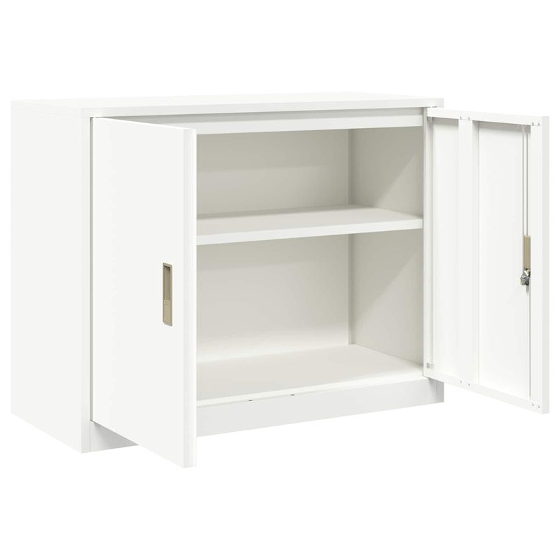 Casa si Gradina - Mobilier - Dulapuri si sifoniere - Dulapuri - Dulap de depozitare Alb 90 x 40 x 70 cm Otel Laminat la Rece - Infinity.ro