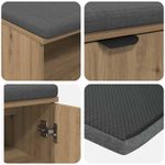 Casa si Gradina - Mobilier - Organizare si depozitare - Bancute - Banca pentru hol cu perna Stejar Artizanal 100 x 38 x 46 cm, - Infinity.ro