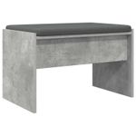 Casa si Gradina - Mobilier - Organizare si depozitare - Bancute - Banca pentru hol cu perna Gri din beton 63 x 38 x 40 cm - Infinity.ro