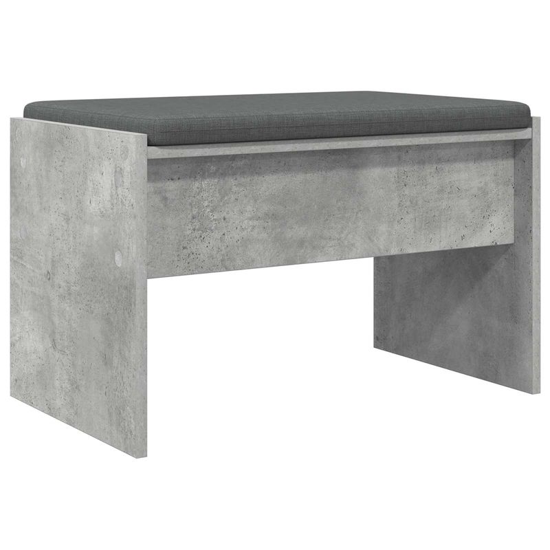 Casa si Gradina - Mobilier - Organizare si depozitare - Bancute - Banca pentru hol cu perna Gri din beton 63 x 38 x 40 cm - Infinity.ro