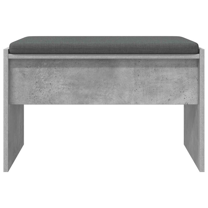 Casa si Gradina - Mobilier - Organizare si depozitare - Bancute - Banca pentru hol cu perna Gri din beton 63 x 38 x 40 cm - Infinity.ro